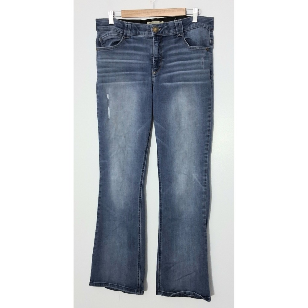 Democracy Jeans Womens 14 Medium Wash‎ Ab Solution Straight Leg Pockets Preowned